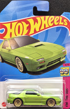 Load image into Gallery viewer, Hot Wheels 2023 &#39;89 Mazda Savanna RX-7 FC3S Lime Green #51 HW: The &#39;80s 4/10 New
