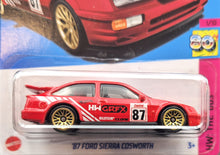 Load image into Gallery viewer, Hot Wheels Hot Wheels 2023 &#39;87 Ford Sierra Cosworth Red #2 HW: The 80s 1/10 New Long Card
