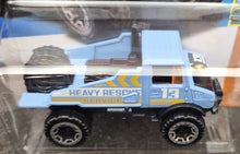 Load image into Gallery viewer, Hot Wheels 2023 Mercedes-Benz Unimog 1300L Light Blue #61 HW Haulers 4/5 New Long Card
