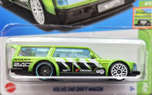 Load image into Gallery viewer, Hot Wheels 2023 Volvo 240 Drift Wagon Bright Green #245 HW Slammed 4/5 New Long Card
