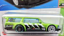 Load image into Gallery viewer, Hot Wheels 2023 Volvo 240 Drift Wagon Bright Green #245 HW Slammed 4/5 New Long Card
