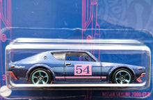 Load image into Gallery viewer, Hot Wheels 2022 Nissan Skyline 2000 GT-R Dark Blue 2/6 Blue and Pink Series New Long Card
