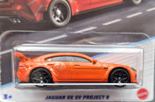 Load image into Gallery viewer, Hot Wheels 2022 Jaguar XE SV Project 8 Orange Luxury Sedans 4/5 New Long Card
