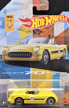 Load image into Gallery viewer, Hot Wheels 2023 &#39;55 Corvette Yellow Corvette 70 Series 1/8 New Long Card
