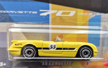 Load image into Gallery viewer, Hot Wheels 2023 &#39;55 Corvette Yellow Corvette 70 Series 1/8 New Long Card
