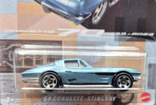 Load image into Gallery viewer, Hot Wheels 2023 &#39;64 Corvette Stingray Light Blue Corvette 70 Series 3/8 New Long Card
