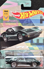 Load image into Gallery viewer, Hot Wheels 2023 &#39;69 Corvette Dark Green Corvette 70 Series 4/8 New Long Card
