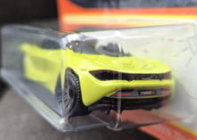 Load image into Gallery viewer, Matchbox 2022 McLaren 720S Spider Lime MBX Showroom #3 New Long Card
