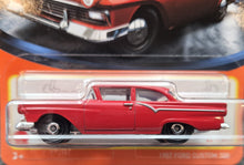 Load image into Gallery viewer, Matchbox 2023 1957 Ford Custom 300 Red #21 MBX Showroom New Long Card
