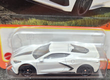 Load image into Gallery viewer, Matchbox 2023 2020 Corvette C8 White MBX Highway #31/100 New Long Card
