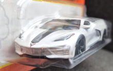 Load image into Gallery viewer, Matchbox 2023 2020 Corvette C8 White MBX Highway #31/100 New Long Card
