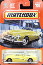 Load image into Gallery viewer, Matchbox 2023 1953 Buick Skylark Convertible Yellow #32 MBX Showroom New Long Card
