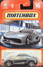 Load image into Gallery viewer, Matchbox 2023 2021 Koenigsegg Gemera Grey #45 MBX Showroom New Long Card
