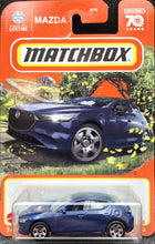 Load image into Gallery viewer, Matchbox 2023 2019 Mazda 3 Dark Blue MBX Highway #50/100 New Long Card
