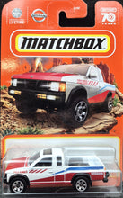 Load image into Gallery viewer, Matchbox 2023 &#39;95 Nissan Hardbody (D21) White #72 MBX Off-Road New Long Card
