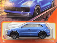 Load image into Gallery viewer, Matchbox 2023 Porsche Cayenne Turbo Blue #78 MBX Metro New Long Card
