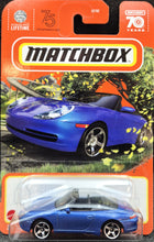 Load image into Gallery viewer, Matchbox 2023 Porsche 911 Carrera Cabriolet Blue MBX Highway #79 New Long Card
