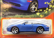 Load image into Gallery viewer, Matchbox 2023 Porsche 911 Carrera Cabriolet Blue MBX Highway #79 New Long Card
