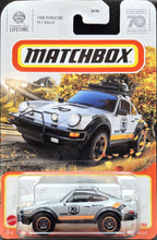 Load image into Gallery viewer, Matchbox 2023 1985 Porsche 911 Rally Silver #80 70 Years Special Edition New Long Card
