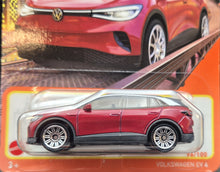 Load image into Gallery viewer, Matchbox 2023 Volkswagen EV 4 Maroon Red #96 MBX Metro New Long Card
