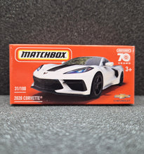 Load image into Gallery viewer, Matchbox 2023 2020 Corvette C8 White MBX Highway #31/100 New Sealed Box
