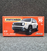 Load image into Gallery viewer, Matchbox 2023 &#39;19 Jeep Renegade Pearl White #40 MBX Off-Road New Sealed Box

