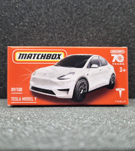 Load image into Gallery viewer, Matchbox 2023 Tesla Model Y Pearl White #89 MBX Metro New Sealed Box
