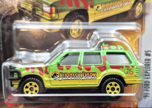 Load image into Gallery viewer, Matchbox 2022 &#39;93 Ford Explorer Green Jurassic World Dominion New Long Card
