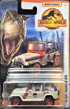 Load image into Gallery viewer, Matchbox 2022 &#39;93 Jeep Wrangler #18 Matte Sand Jurassic World Dominion New Long Card
