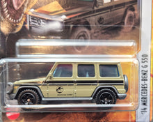 Load image into Gallery viewer, Matchbox 2022 &#39;14 Mercedes-Benz G 550 Army Green Jurassic World Dominion New Long Card

