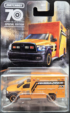 Load image into Gallery viewer, Matchbox 2023 2019 RAM Ambulance Orange 70th Special Edition Moving Parts 5/5 New
