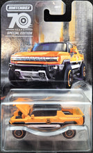 Load image into Gallery viewer, Matchbox 2023 GMC Hummer EV Orange 70th Special Edition Moving Parts 3/5 New
