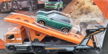 Load image into Gallery viewer, Matchbox 2020 MBX Cabover &amp; Auto Transport Trailer &amp; 2011 Mini Countryman #7 New
