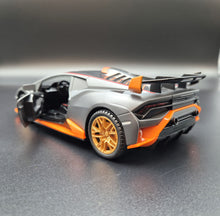 Load image into Gallery viewer, Explorafind 2022 Lamborghini Huracan STO Matte Grey 1:24 Die Cast Car
