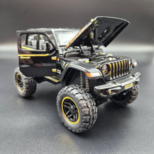 Load image into Gallery viewer, Explorafind 2020 Jeep Wrangler Rubicon Black 1:20 Die Cast Car
