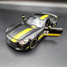 Load image into Gallery viewer, Explorafind 2021 Mercedes-Benz AMG GTR Matte Black 1:24 Die Cast Car
