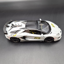 Load image into Gallery viewer, Explorafind 2023 Lamborghini Aventador SVJ 63 Satin Grey 1:24 Die Cast Car
