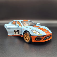 Load image into Gallery viewer, Explorafind 2019 Porsche Panamera S Gulf Blue 1:24 Die Cast Car
