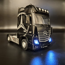 Load image into Gallery viewer, Explorafind 2023 Mercedes-Benz Actros 1851 Truck Black 1:24 Die Cast Truck
