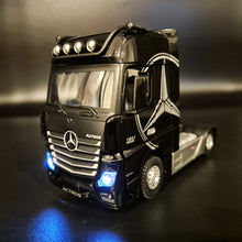 Load image into Gallery viewer, Explorafind 2023 Mercedes-Benz Actros 1851 Truck Black 1:24 Die Cast Truck
