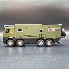 Load image into Gallery viewer, Explorafind 2021 Mercedes Nomadism Off Road RV Army Green 1:24 Die Cast Truck
