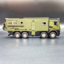 Load image into Gallery viewer, Explorafind 2021 Mercedes Nomadism Off Road RV Army Green 1:24 Die Cast Truck
