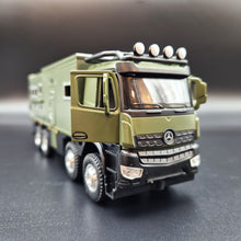 Load image into Gallery viewer, Explorafind 2021 Mercedes Nomadism Off Road RV Army Green 1:24 Die Cast Truck
