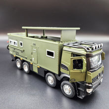 Load image into Gallery viewer, Explorafind 2021 Mercedes Nomadism Off Road RV Army Green 1:24 Die Cast Truck
