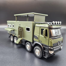 Load image into Gallery viewer, Explorafind 2021 Mercedes Nomadism Off Road RV Army Green 1:24 Die Cast Truck
