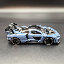 Load image into Gallery viewer, Explorafind 2019 McLaren Senna Blue/Grey 1:32 Die Cast Car
