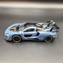 Load image into Gallery viewer, Explorafind 2019 McLaren Senna Blue/Grey 1:32 Die Cast Car
