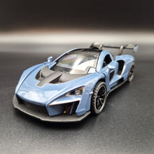 Load image into Gallery viewer, Explorafind 2019 McLaren Senna Blue/Grey 1:32 Die Cast Car
