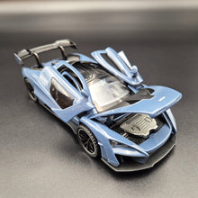 Load image into Gallery viewer, Explorafind 2019 McLaren Senna Blue/Grey 1:32 Die Cast Car
