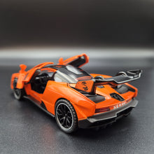 Load image into Gallery viewer, Explorafind 2019 McLaren Senna Orange 1:32 Die Cast Car
